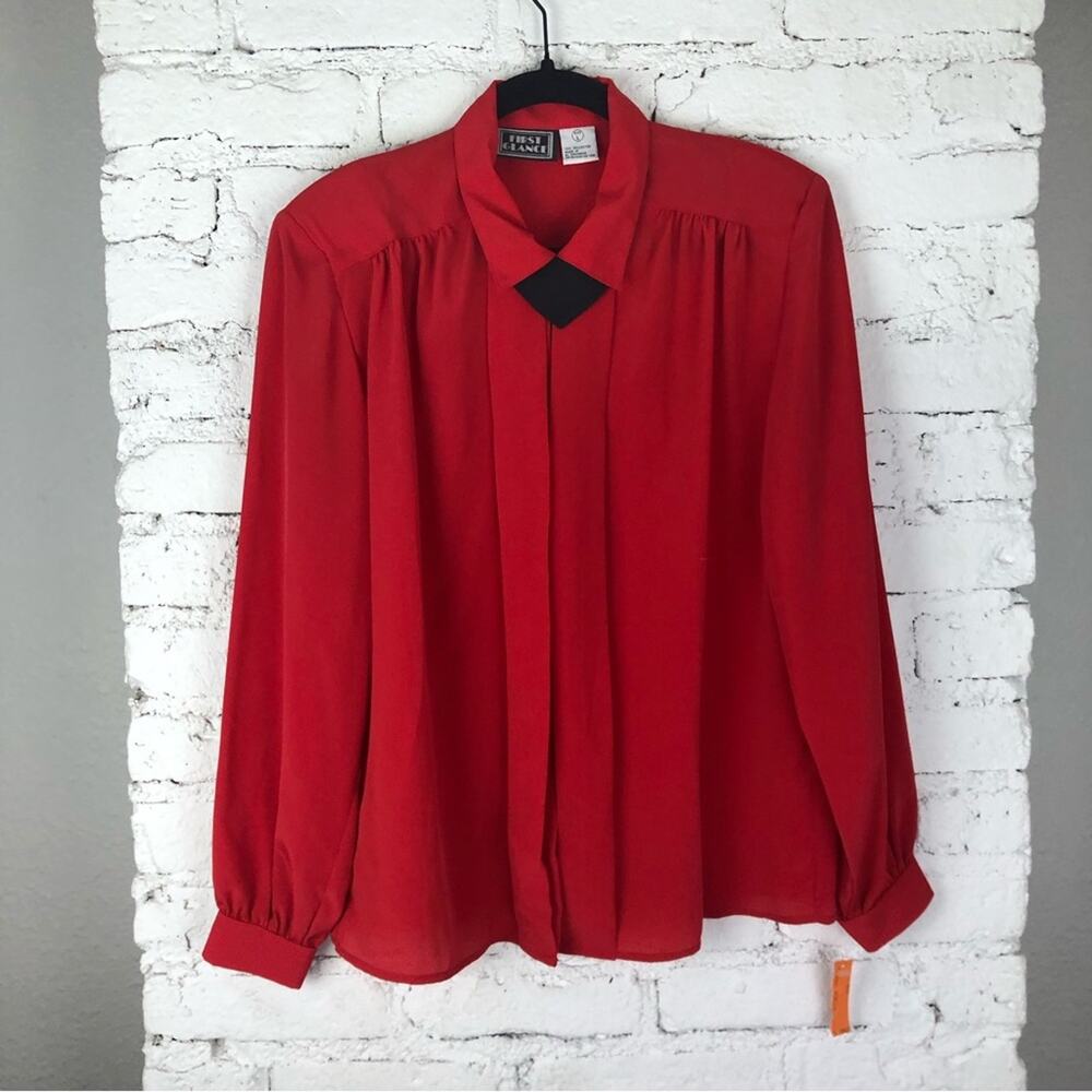 Vintage First Glance Blouse With Triangle Tie NWT